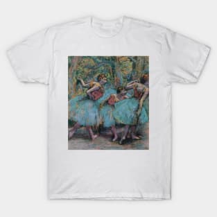 Three Dancers (Blue Tutus, Red Bodices) by Edgar Degas T-Shirt